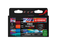 Marqueur peinture STABILO Free Acrylic T300 Urban assorti 5 pièces