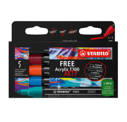 Marqueur peinture STABILO Free Acrylic T300 Urban assorti 5 pièces