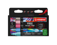 Acrylmarker STABILO  Free Acrylic T300 Candy assorti 5 stuks