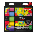 Acrylmarker STABILO  Free Acrylic T800C Seaside assorti 5 stuks