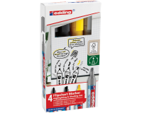 Marqueur chevalet edding 385 incl 380-383 assorti 4 pièces