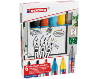Marqueur chevalet edding 385 incl 380-383 assorti 6 pièces