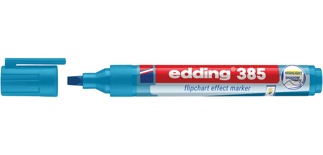Edding 385 light blue brush tip marker
