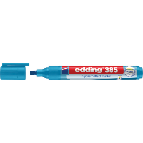 Marqueur chevalet edding 385 pointe pinceau bleu clair