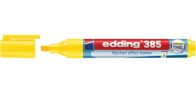 Marqueur chevalet edding 385 pointe pinceau jaune