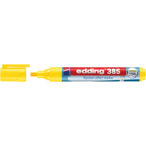 Marqueur chevalet edding 385 pointe pinceau jaune