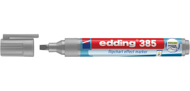 Edding 385 silver grey brush tip easel marker
