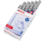 Marqueur chevalet edding 385 pointe pinceau gris argenté