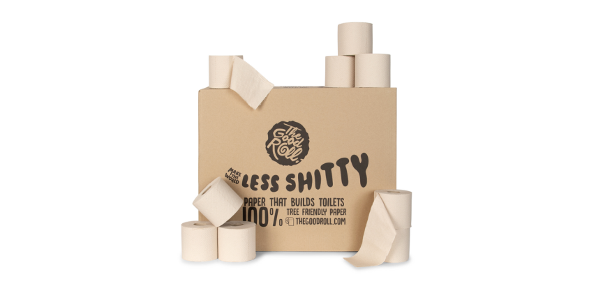 Toilettenpapier The Good Roll The Nacked Panda Bambus 2 Lagen 24x 300 Blatt Natur