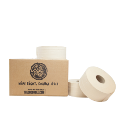 Toiletpapier The Good Roll jumbo klein bamboe 2-laags 18x180m naturel