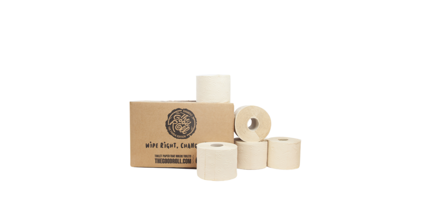 Papier toilette The Good Roll The Nacked Panda bambou 3 épaisseurs 27x 250 feuilles naturel