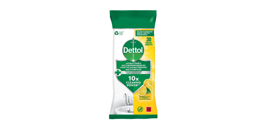 Lingettes nettoyantes Dettol antibactérienne Citrus 30 pièces