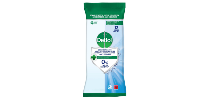 Lingettes nettoyantes Dettol Cleanser antibactérienne 72 pièces