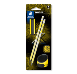 Potlood Staedtler Norix HB blister à 2 stuks zwart-geel