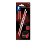 Staedtler Norix HB Bleistift Blister 2 Stück Koralle-Schwarz