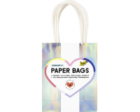 Sac cadeau Folia kraft irisé 12x15x5,5cm 10 pièces