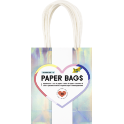 Sac cadeau Folia kraft irisé 12x15x5,5cm 10 pièces