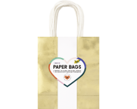 Cadeautas Folia goud kraft 24x31x12cm 20 stuks