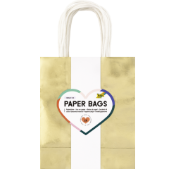 Sac cadeau Folia kraft doré 24x31x12cm 20 pièces