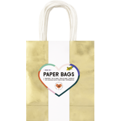 Sac cadeau Folia kraft doré 24x31x12cm 20 pièces