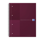 Cahier à spirale Oxford International Notebook A4+ ligné 160 pages rouge