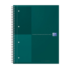 Cahier à spirale Oxford International Notebook A4+ ligné vert