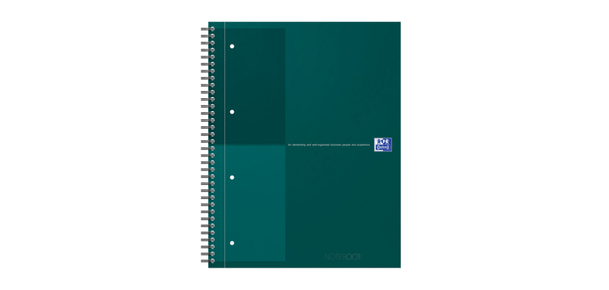 Cahier à spirale Oxford International Notebook A4+ ligné 160 pages vert