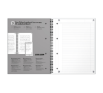 Cahier à spirale Oxford International Notebook A4+ ligné 160 pages noir