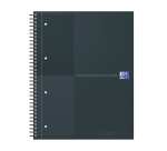 Cahier à spirale Oxford International Notebook A4+ ligné 160 pages noir