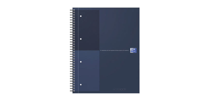 Cahier à spirale Oxford International Notebook A4+ ligné 160 pages bleu