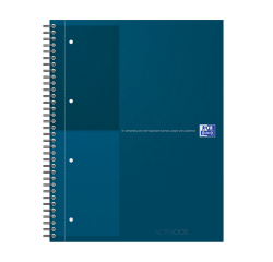 Cahier à spirale Oxford International Notebook A4+ ligné bleu pétrole