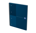 Oxford International Notebook A4+ spiral bound lined petrol blue