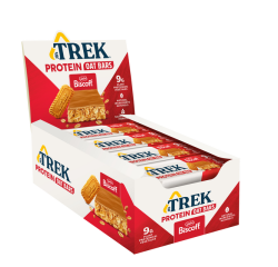 Proteïnereep Trek havermout Biscoff 50 gram - Pak van 16 repen
