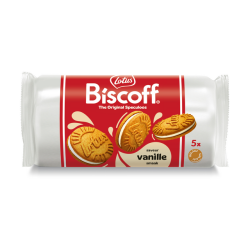 Biscuits Lotus Biscoff spéculoos sandwich vanille 5 pièces