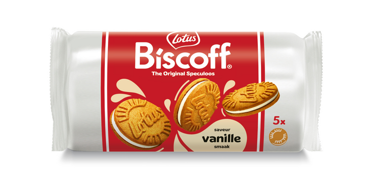 Lotus Biscoff speculoos vanilla sandwich cookies 5 pieces