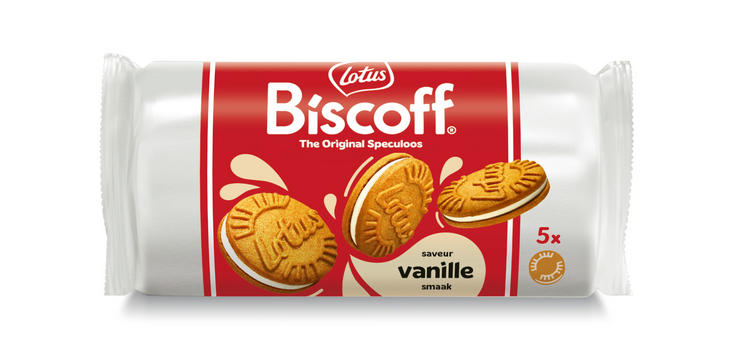 Lotus Biscoff speculoos vanilla sandwich cookies 5 pieces