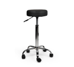 Tabouret kruk Office hoog met gasveer harde wielen zw