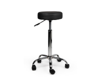 Tabouret kruk Office hoog met gasveer harde wielen zw