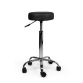 Tabouret sans anneau repose-pieds, sans dos, piston haut, noir