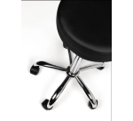 Tabouret kruk Office hoog met gasveer harde wielen zw