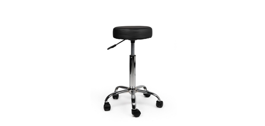 Tabouret Office Standard avec ressort à gaz roulette dure noir