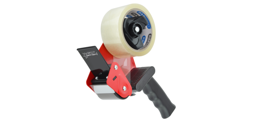 Rapesco Germ-Savvy 960 Antibacterial Black Tape Dispenser with Transparent Tape