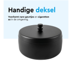 Cendrier BRASQ modèle de table 1L avec couvercle AT700 noir