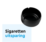 Cendrier BRASQ modèle de table 1L avec couvercle AT700 noir