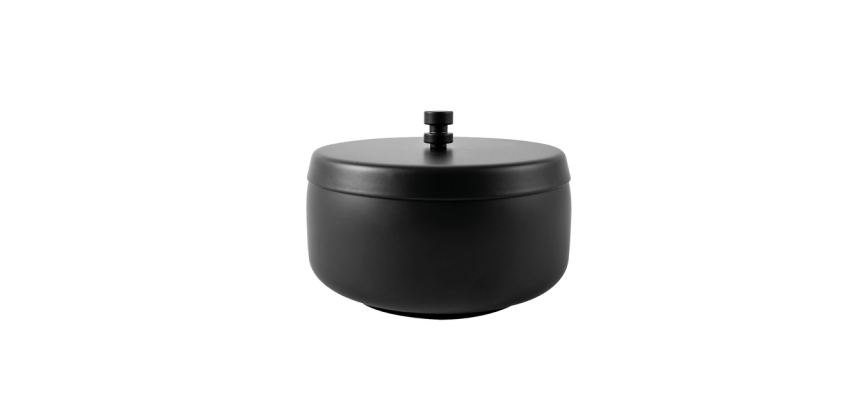 Cendrier BRASQ modèle de table 1L avec couvercle AT700 noir