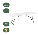 Folding table BRASQ 180x70x74cm FT180 white