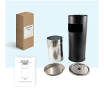 Poubelle avec cendrier BRASQ 11L AT500 noir