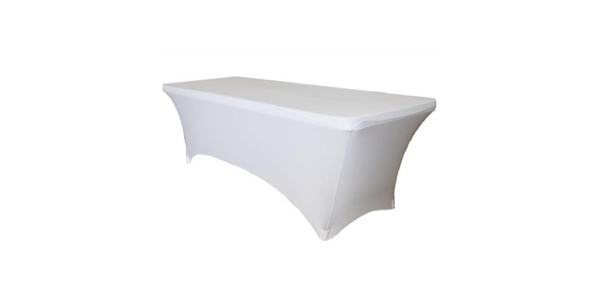 Housse de table BRASQ 183x76x74cm blanc