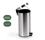 Pedaalemmer BRASQ 30 liter rvs
