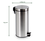Pedaalemmer BRASQ 30 liter rvs